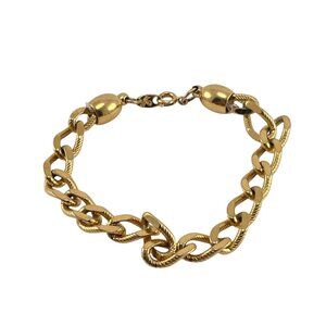 Trifari Link Chain Bracelet Vintage 1970s 1980s Vintage Classic Everyday